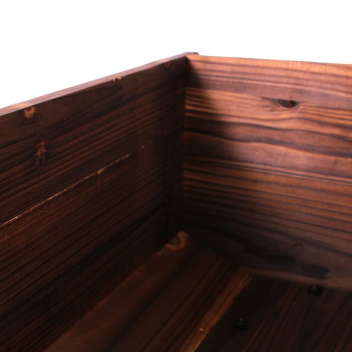 Carretto decorativo in abete brunito 117x42H38 cm - immagine 9