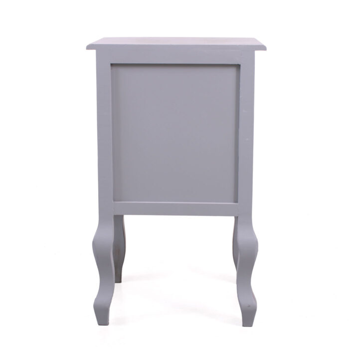 Cassettiera Giulia 2 cassetti in MDF e legno di pino grigio 40X30H64 cm - immagine 8